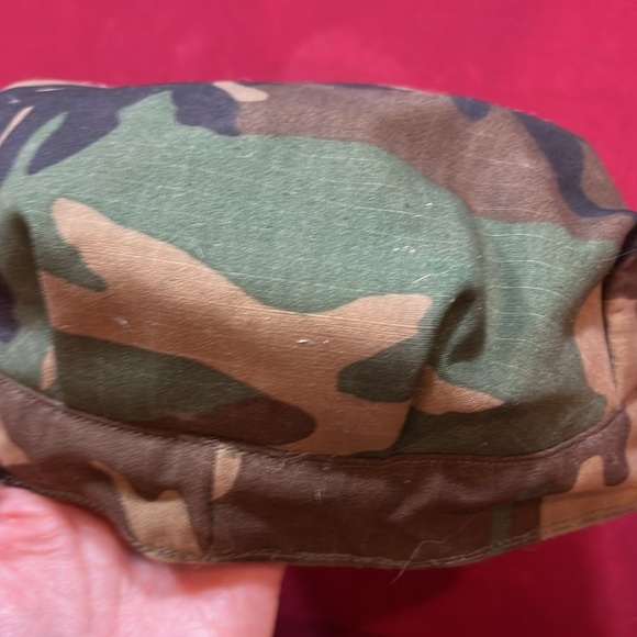 USA Army CAMOUFLAGE cap HAT ripstop tan black green brown large cotton Kentucky - Picture 8 of 11